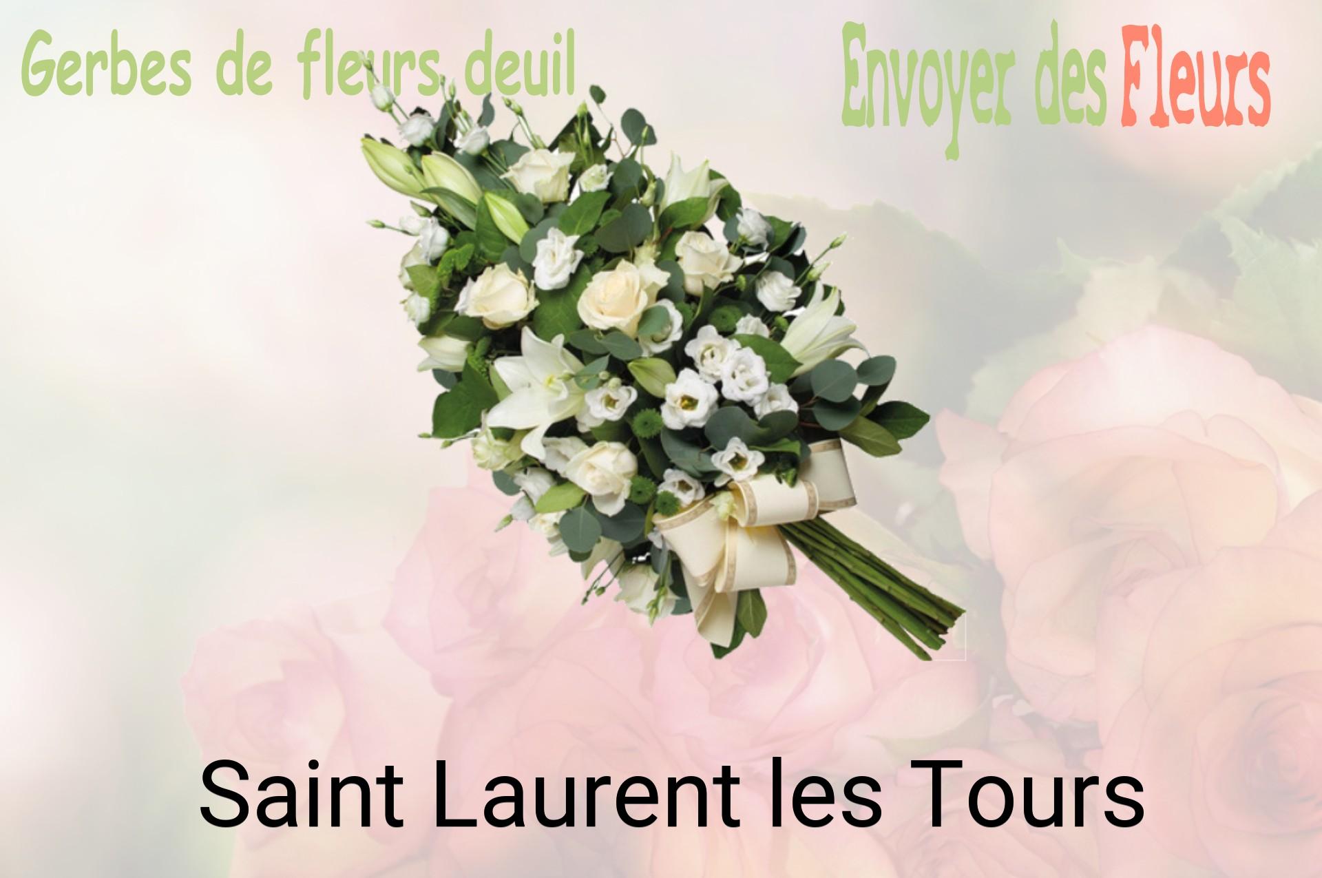 Gerbe de fleurs de deuil livrée à Saint-Laurent-les-Tours